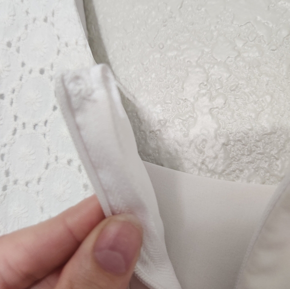 Love Reign Jr Women's White Fit & flare Eyelet Sleeveless dress Small Short - Picture 9 of 11